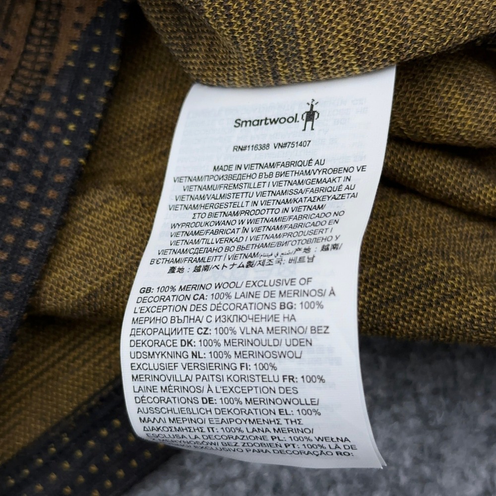 NEW Smartwool Classic Thermal Base Layer 1/4 Zip Mens S Charcoal Mountain Scape - Picture 4 of 9